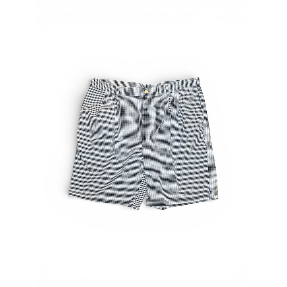 Jos A Bank Shorts Mens 40‎ Blue Check Gingham Pleated Stay Cool Golf Club Casual